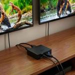 Leistungsstarker 1 zu 2 HDMI Splitter: Verteilt Ultra HD HDMI Signale auf zwe...