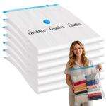 6er-Set platzsparende Vakuumbeutel L, 60 x 80 cm, Kompression mit dem Staubsa...