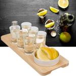 Tequila serving set, 9-piece, including glasses, salt shakers and bowls