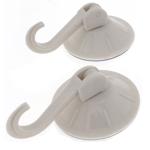 Saugnapf-Haken 2er-Set beige - Max. 2 kg Haltekraft - Einfache Montage ohne B...