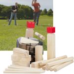 Wikingerspiel Kubb aus Vollholz - Outdoor-Spass für 2-12 Personen im Garten &...