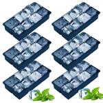 6 moules à glaçons XXL (8 compartiments, 5 x 5 cm) – glaçons géants, capacité...