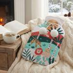 Borsa dell‘acqua calda con colorata copertura giungla - ideale per momenti di...