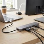 10-in-1 USB-C Multiport Adapter: USB-C, USB-A, HDMI, SD/MicroSD, RJ45: Multi-...