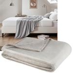 Cuddly blanket L, light gray, couch blanket, 180 x 200 cm