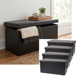 set of 4 Elegant folding seat chest, for 2 people, foldable, imitation leathe...