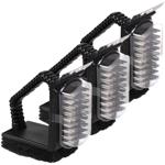 3in1 barbecue cleaner with wire brush, set of 3, metal scraper and sponge