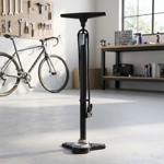 Velo floor pump with pressure gauge and various adapter nozzles