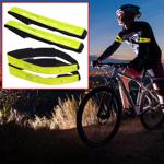 set di 4 strisce riflettenti a LED con 4 luci rosse, 43 x 2,5 cm