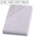 Waterbed premium quality jersey fitted sheet, 100% cotton, silver, 160 x 200 ...