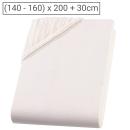 PREMIUM, double bed quality jersey fitted sheet, natural