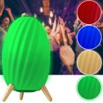 Stylish Bluetooth speaker with RGB LED, 90W: color change, leather look - wir...