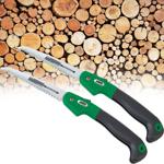 set di 2 Pratiche seghe da giardino pieghevoli per rami, ramoscelli e siepi, ...