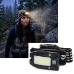 Rechargeable LED headlamp with gesture control – hands‑free use, 180 lumens, ...
