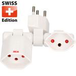 Practical Clip Clap junction plug 2x type 13, 3-pin, white, compact plug for ...