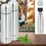 set of 2 thermos flasks, stainless steel, 750ml