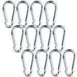Karabinerhaken 12er-Set - Vielseitig für Camping, Garten & Haushalt - 5x2,5 c...