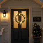 2er-Set Silberdraht-Lichterkette, 80 LEDs, IP44, batteriebetrieben, warmweiss...