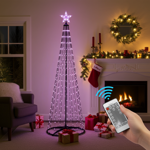 LED-Weihnachtsbaum 210cm - Kegelform, mehrfarbig 370 LEDs - IP44 spritzwasser...