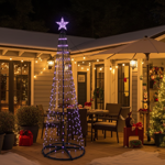 LED-Weihnachtsbaum 300cm in Kegelform – Lichterbaum mit 570 LEDs, mehrfarbig,...