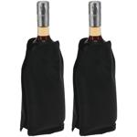 2er-Set Flaschenkühler Kühlmanschette Schwarz – Flexible Flaschenkühlhülle fü...