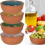 Tapas Schalen Set 8 Stück - Aus Terracotta mit glasierter Innenseite für medi...