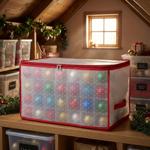 Aufbewahrungsbox für Weihnachtskugeln - 112 Fächer & 2 Griffe - Schutz vor St...