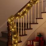 Guirlande LED Lametta Or 2,7 m - Décoration de Noël festive - Avec minuterie ...