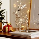 LED-Rentier Deko - 50 goldfarbene Micro-LEDs für stilvolles Weihnachtsambient...