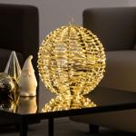 Boule de Noël LED Or - 720 micro-LED blanc chaud, Ø 40 cm - Décoration festiv...