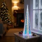 Regenbogen-Pyramide mit Sternsockel - Stimmungsvolle Lichtdekoration für Weih...