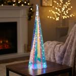 Piramide luminosa a LED arcobaleno, 50 micro LED, gioco di luce decorativo e ...