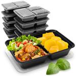 10 scatole per i pasti con coperchio e 3 divisori, le Meal Prep Boxes sono ri...