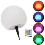 Solar-LED-Leuchtkugel, Ø 20cm, RGBW mit Fernbedienung, 60 Lu, IP67. Farbwechs...
