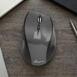 Wireless 5-button mouse, carbon look – Optical sensor 1000–1600 dpi, 10 m wir...