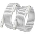 Lot de 2 câbles de charge iPhone certifiés MFi – idéal pour appareils Apple –...
