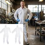 2er-Set Schutzanzug Polypropylen-Gewebe - Einweg-Overall mit Reissverschluss,...