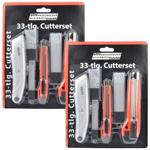 set di 2 coltelli da taglio 33 pezzi, universale, coltello da taglio e 30 lam...