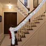 set of 2 LED tinsel garland, white, 2.7 m