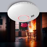 Networkable wireless smoke detector with heat sensor, 85dB