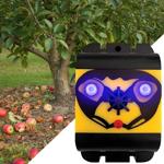 Mobile ultrasonic bird repeller, 40m², bird deterrent, original design, yello...