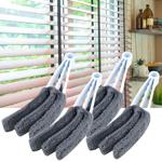 set di 4 pulitori flessibili per tende e lamelle, in microfibra, lavabili