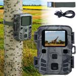 Kompakte Wildkamera, Full HD, PIR Bewegungssensor, Nachtsicht mit IR LEDs, IP...