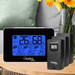 WLAN-Wetterstation mit 3 Funksensoren, LCD Display – Temperatur, Hygrometer, ...