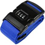 Suitcase strap with combination lock, 5 x 180 cm, blue