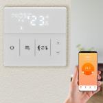 WLAN-Raumthermostat für Fussbodenheizung: App, Touch & Sprachsteuerung, weiss...