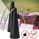 set di 2 repellenti elettrici per mosche/spolveratori neri (rotore da 40 cm) ...