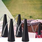 set di 4 spolverini elettrici, 25 cm, nero