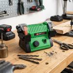 Kabelloser Akku-Doppelschleifer mit Schleif- & Polierscheiben – Schärft Messe...