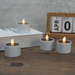 Lot 8 Bougies à Réchaud LED Solaires - Lumière Blanc Chaud, Effet Flamme Scin...